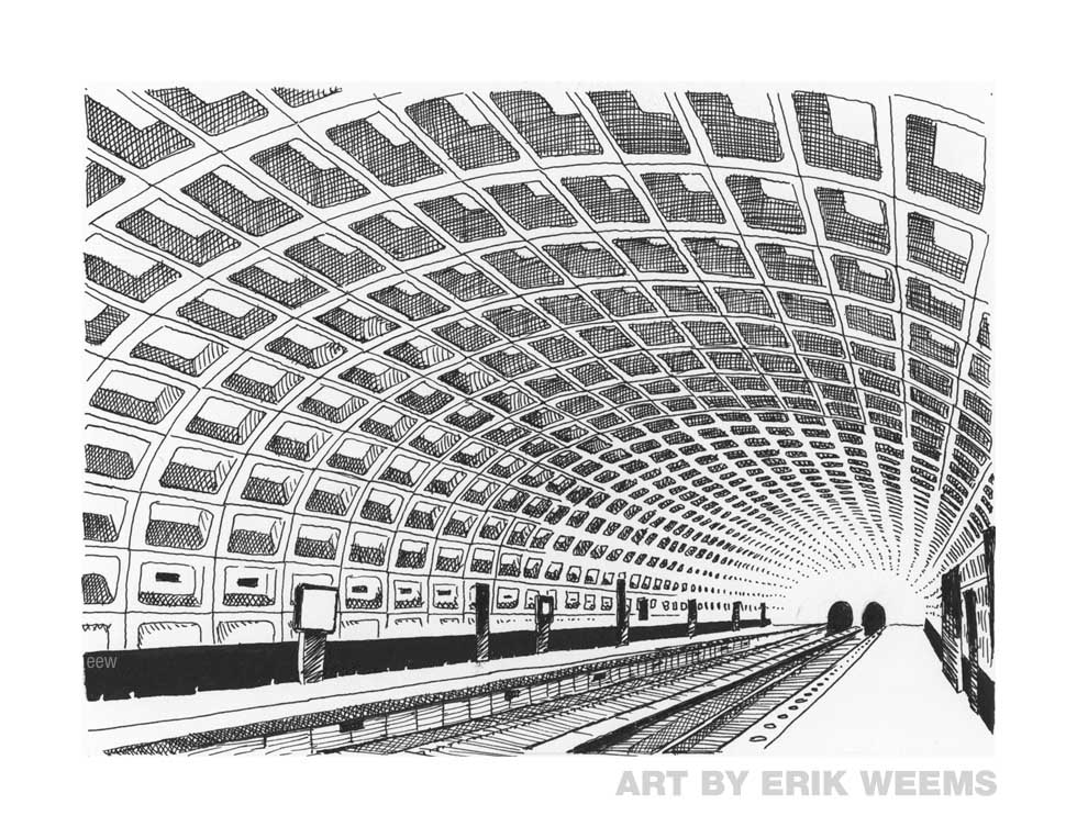 Washington DC Metro Station subway art by Erik Weems