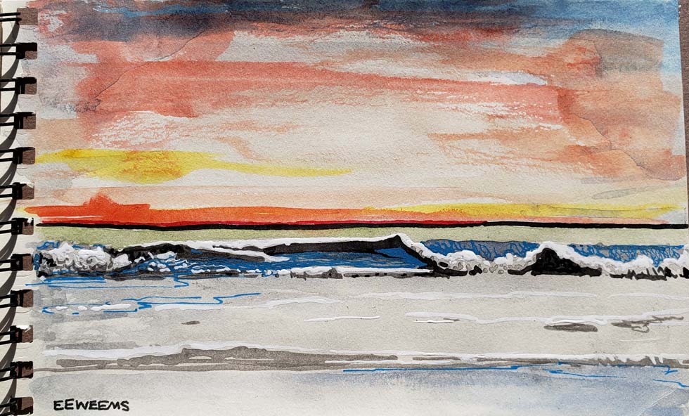 Seacape Sunset art by Erik Weems