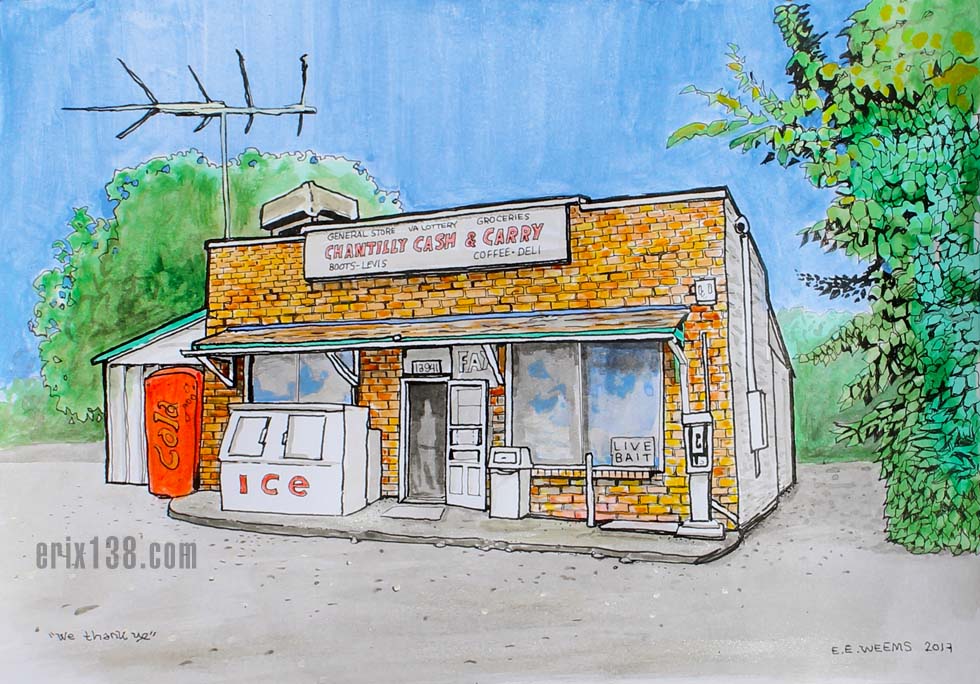 Chantilly Cash and Carry - Virginia - Watercolor