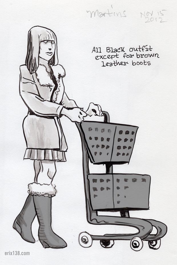 All Black Outfit at Martins except for the boots